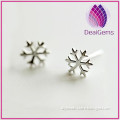New designed 925 sterling silver snowflake shaped stud earring